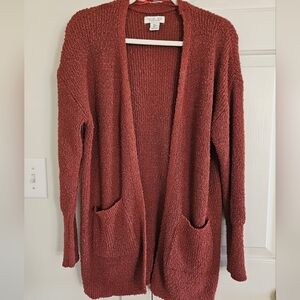 Rachel Zoe Rust Open-Front  Cardigan